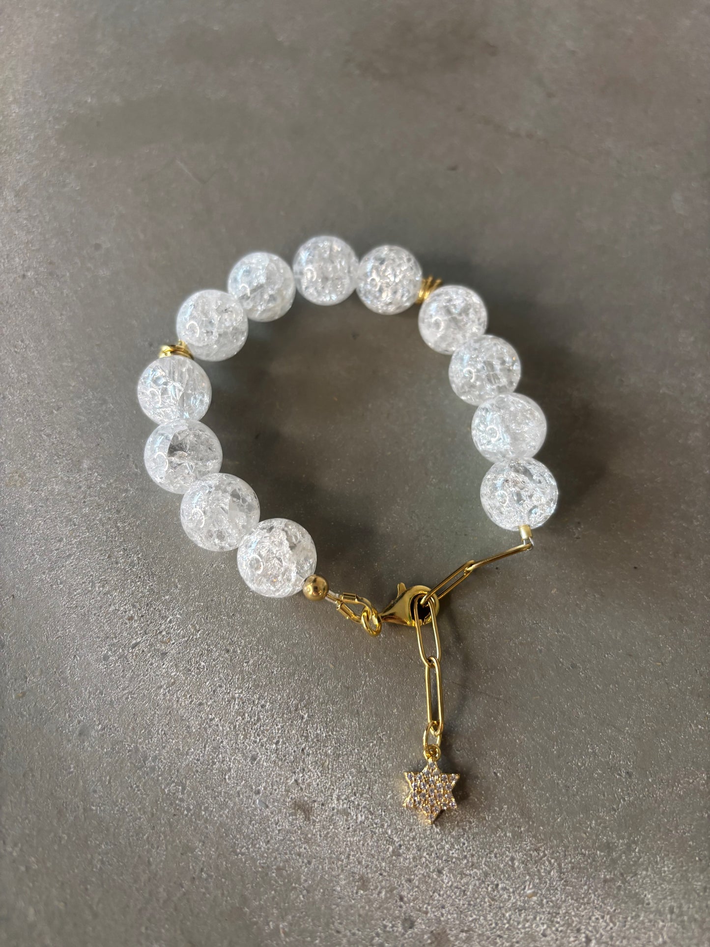 Cracked Bergkristall Armkettchen