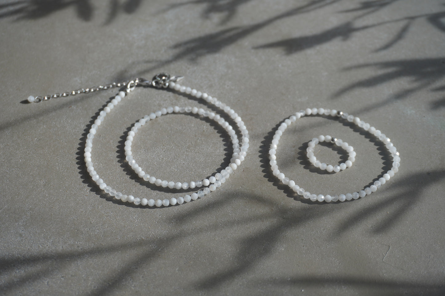 Labradorit weiß Armband Silber