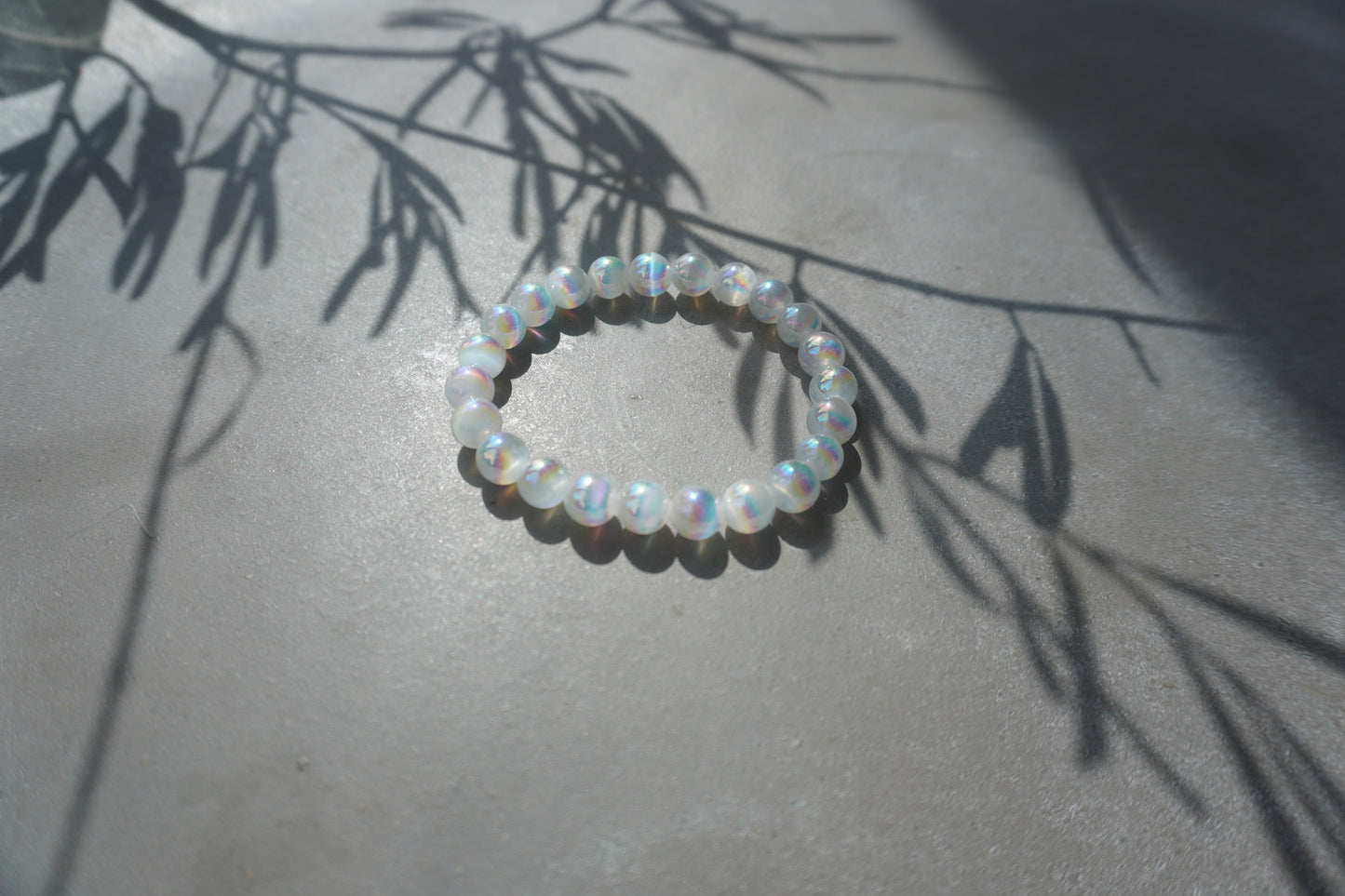 Selenit Aura Kugelarmband