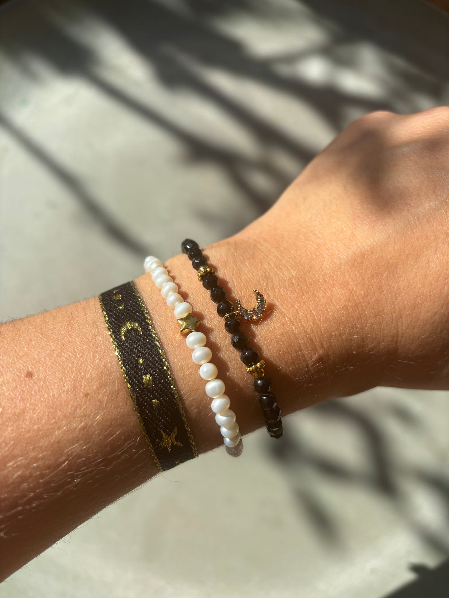 Turmalin Kugelarmband "Stern" Gold