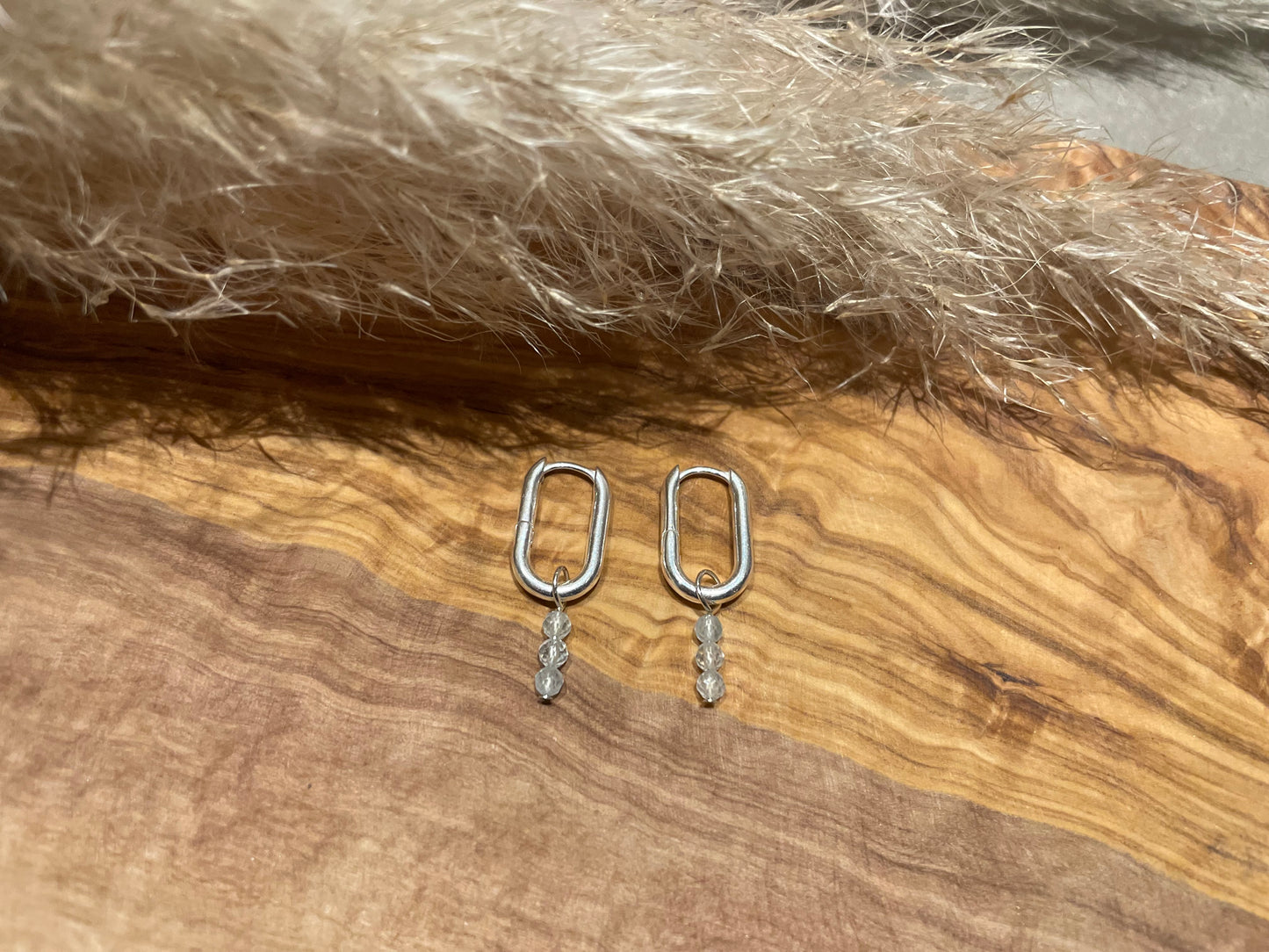 Aquamarin Anhänger für Ohrringe Silber