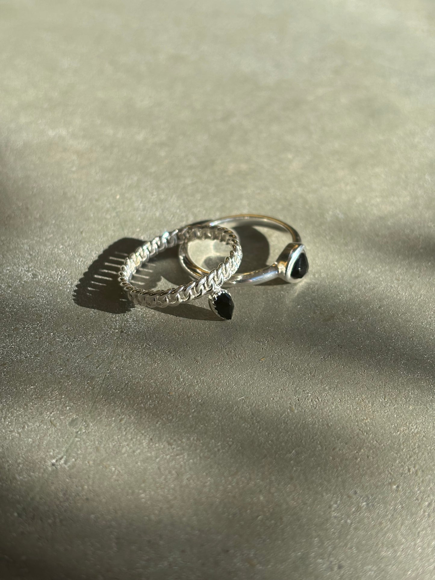 Onyx Ring Silber