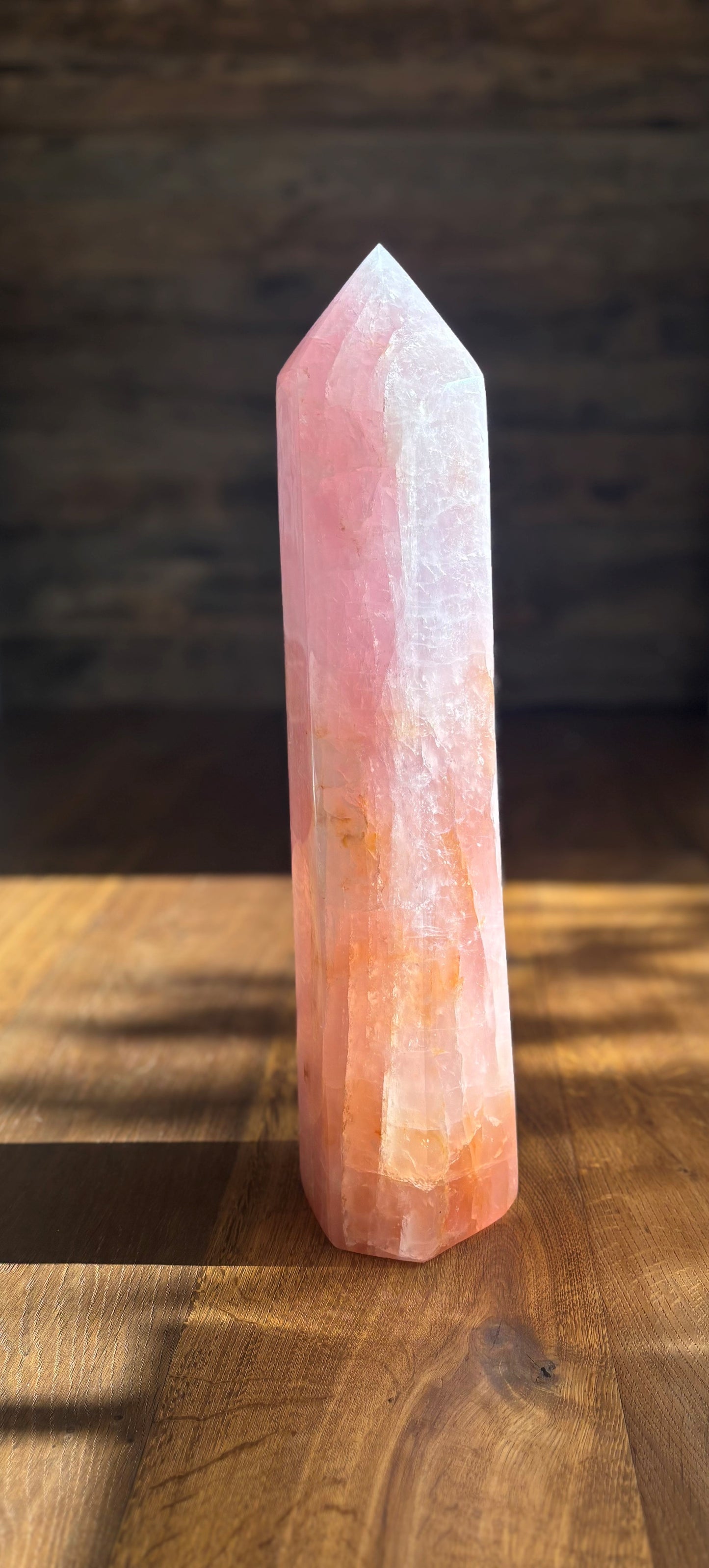 Rosenquarz Turm XXL