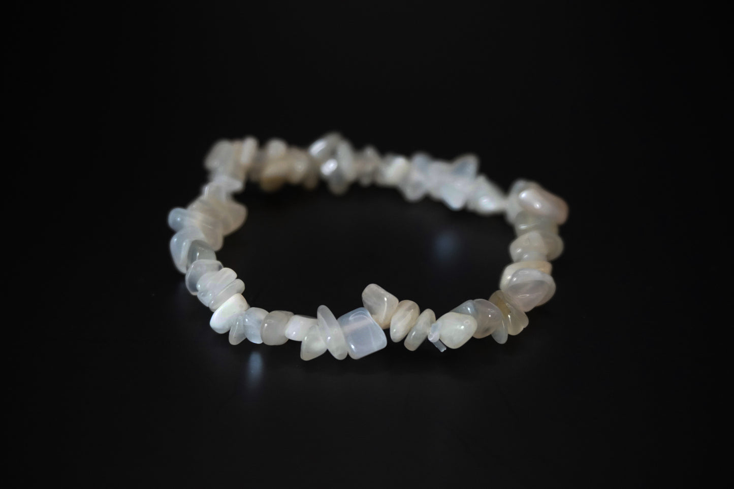 Mondstein weiß Splitterarmband