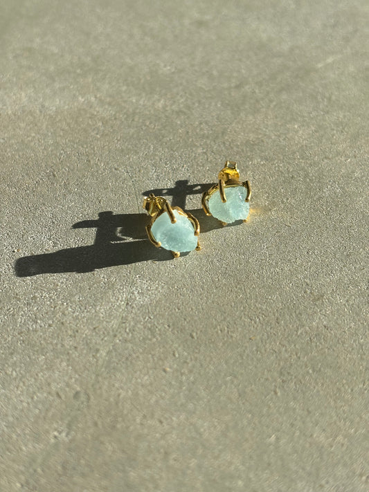 Aquamarin Ohrstecker Gold