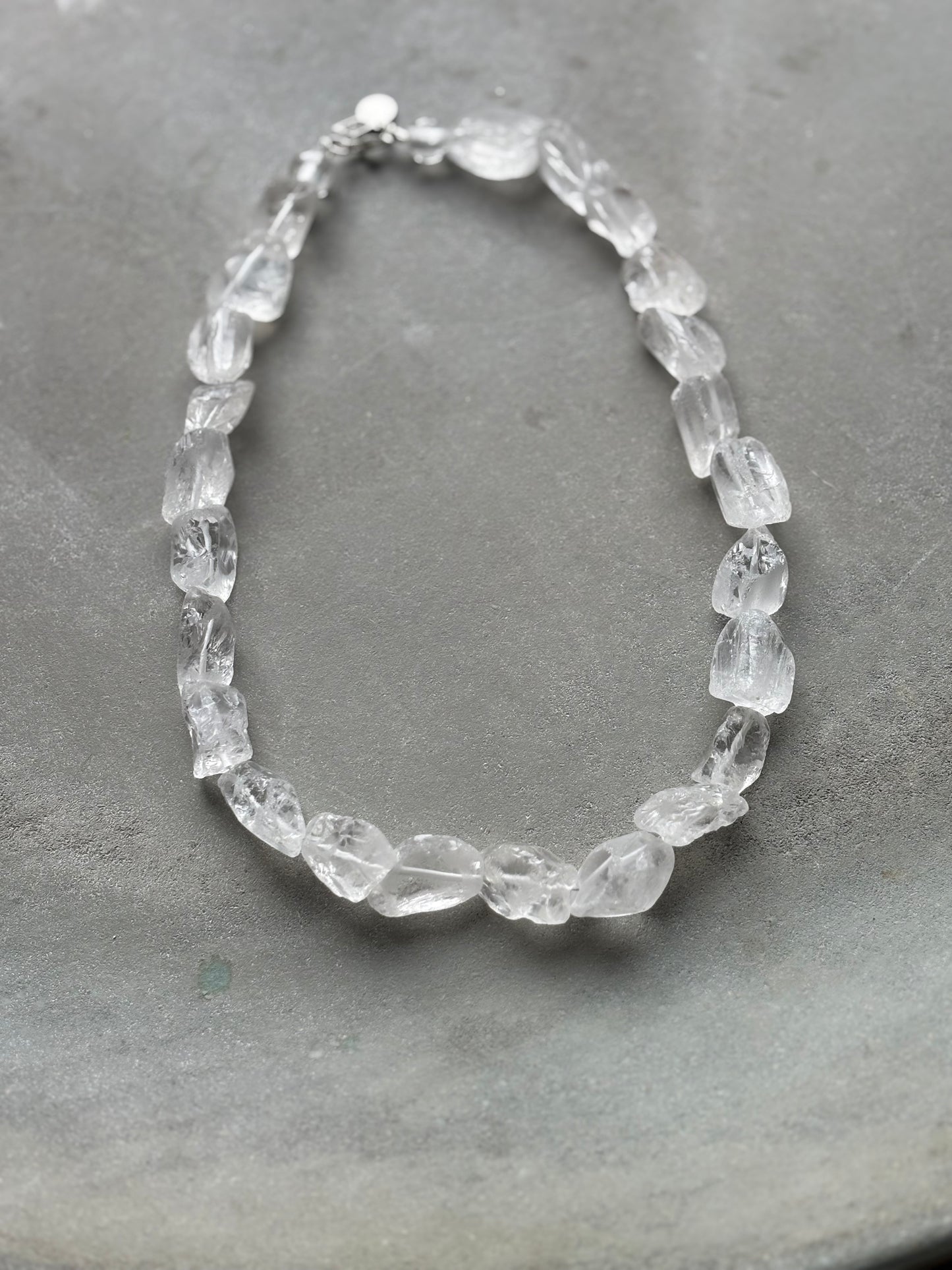 Halskette Bergkristall Rohstein