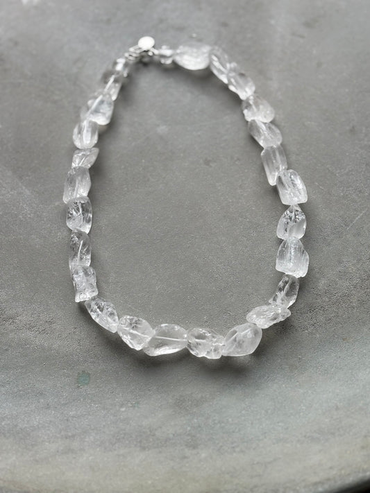 Halskette Bergkristall Rohstein