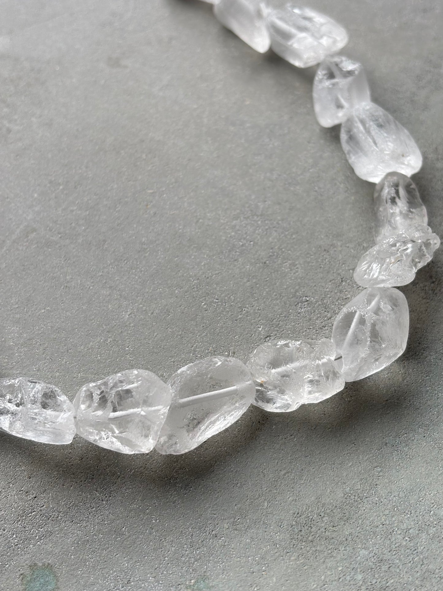 Halskette Bergkristall Rohstein