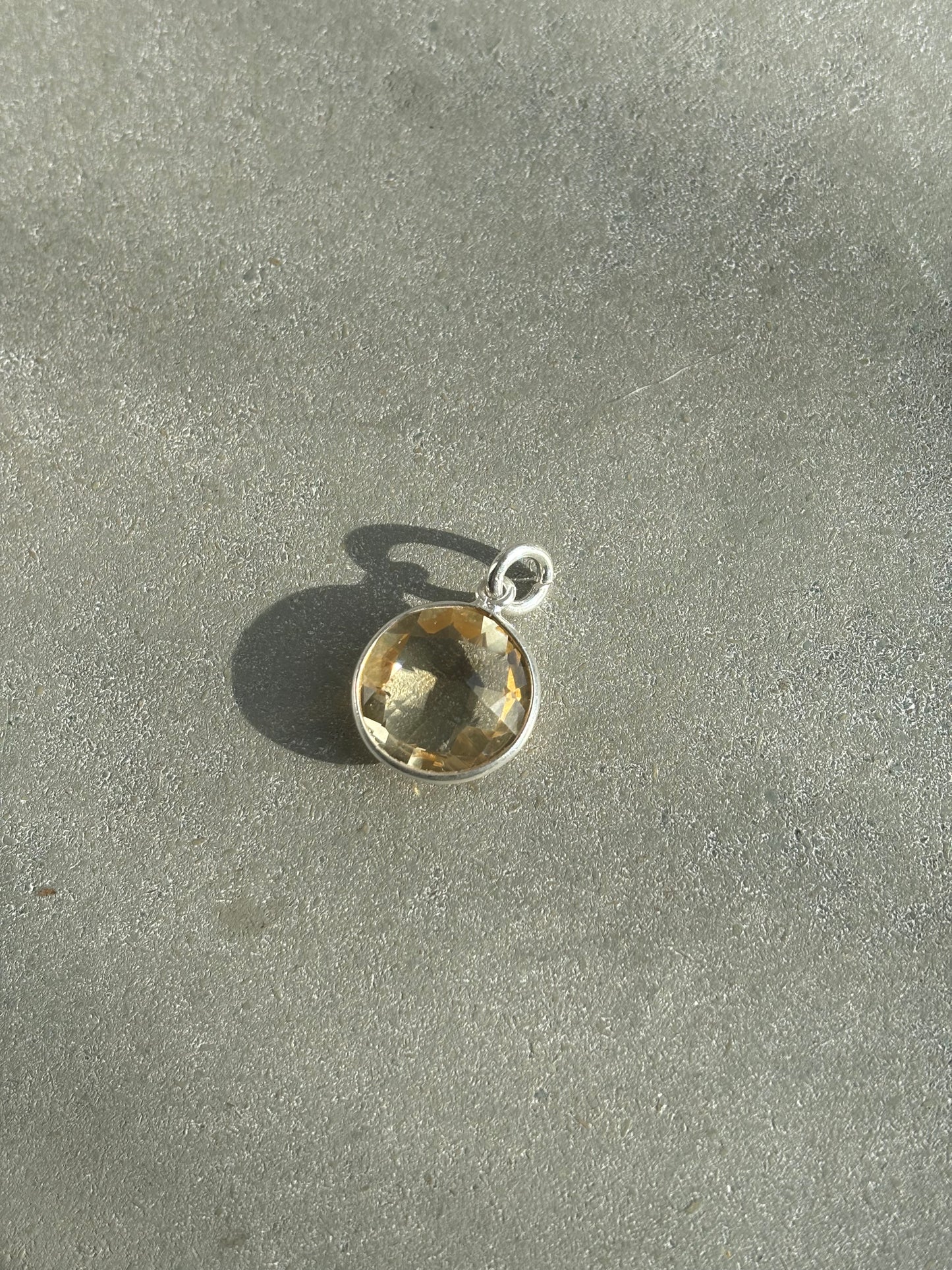 Citrin Anhänger Silber