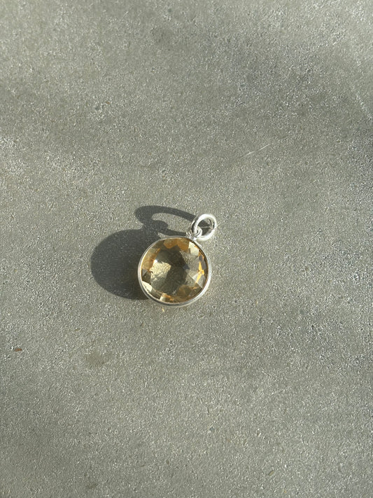 Citrin Anhänger Silber