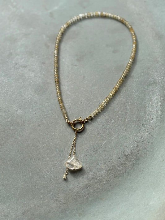 Citrin Halskette Gold