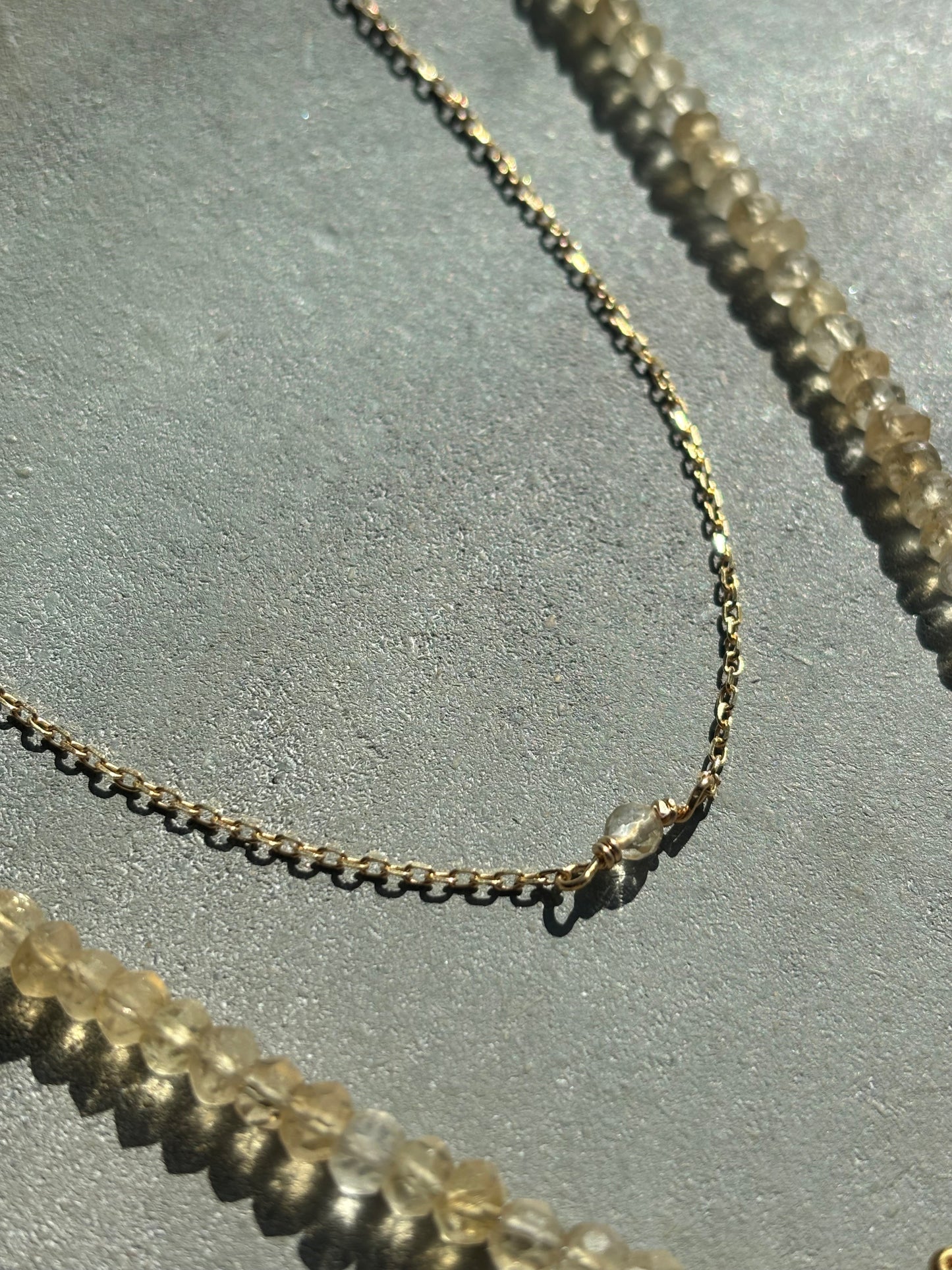 Citrin Halskette Gold