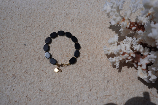 Onyx Armkettchen Gold