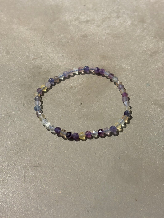 Fluorit Kugelarmband facettiert