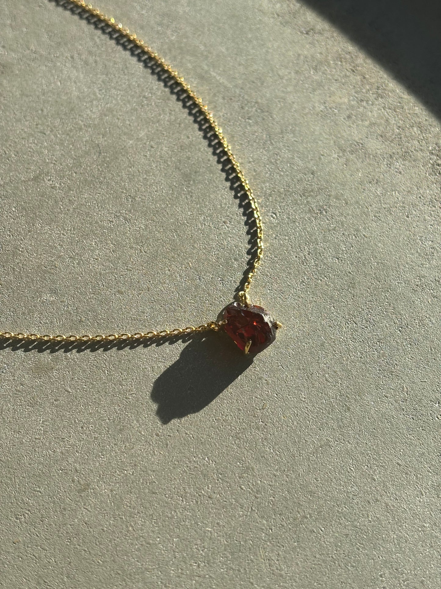 Granat Halskette Gold