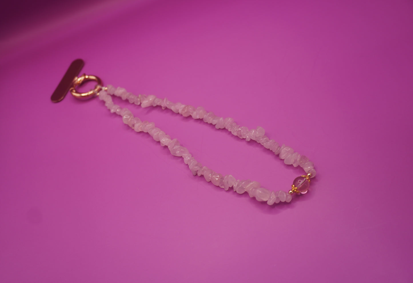 Handykette Rosenquarz