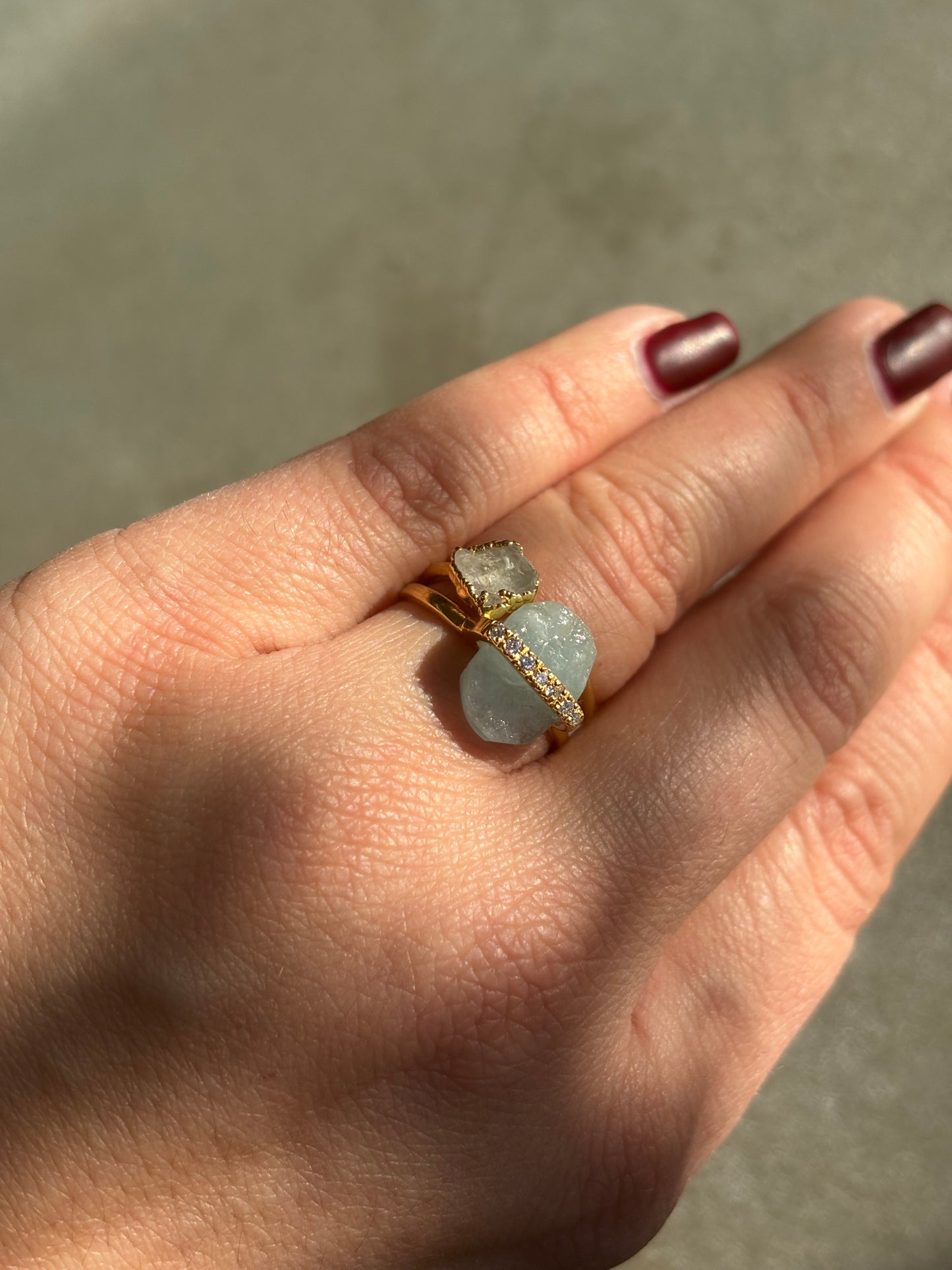 Herkimer Diamant Ring Gold