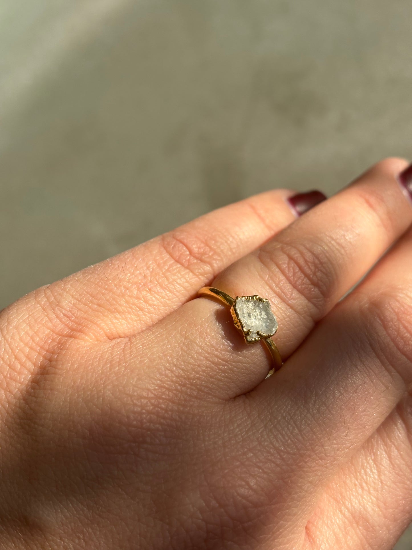 Herkimer Diamant Ring Gold