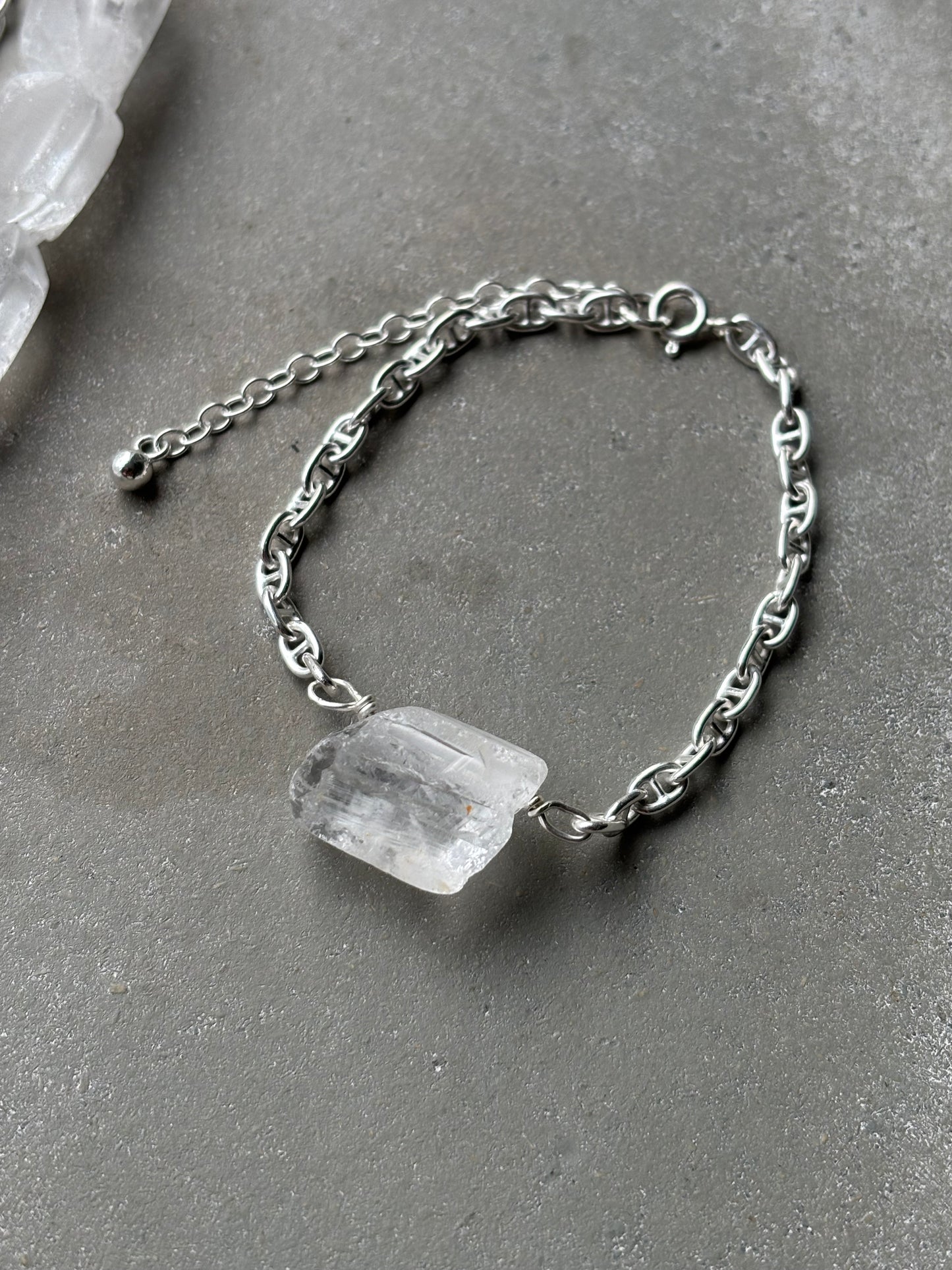 Halskette Bergkristall Rohstein