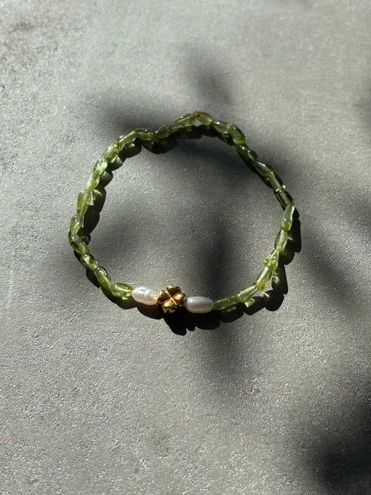 Peridot Armband "Klee" Gold