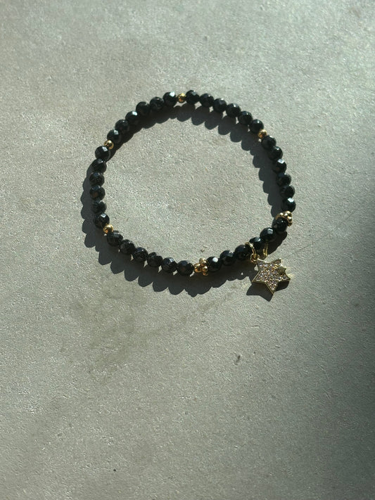 Turmalin Kugelarmband "Stern" Gold