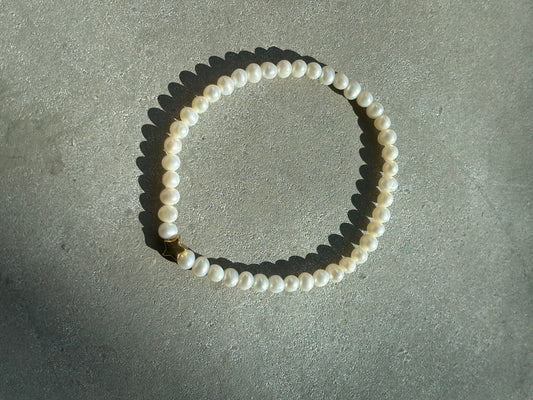 Süßwasserzuchtperlen Armband "Stern" Gold