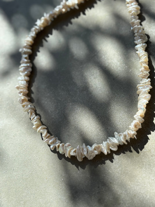 Keshi Perlenhalskette Silber