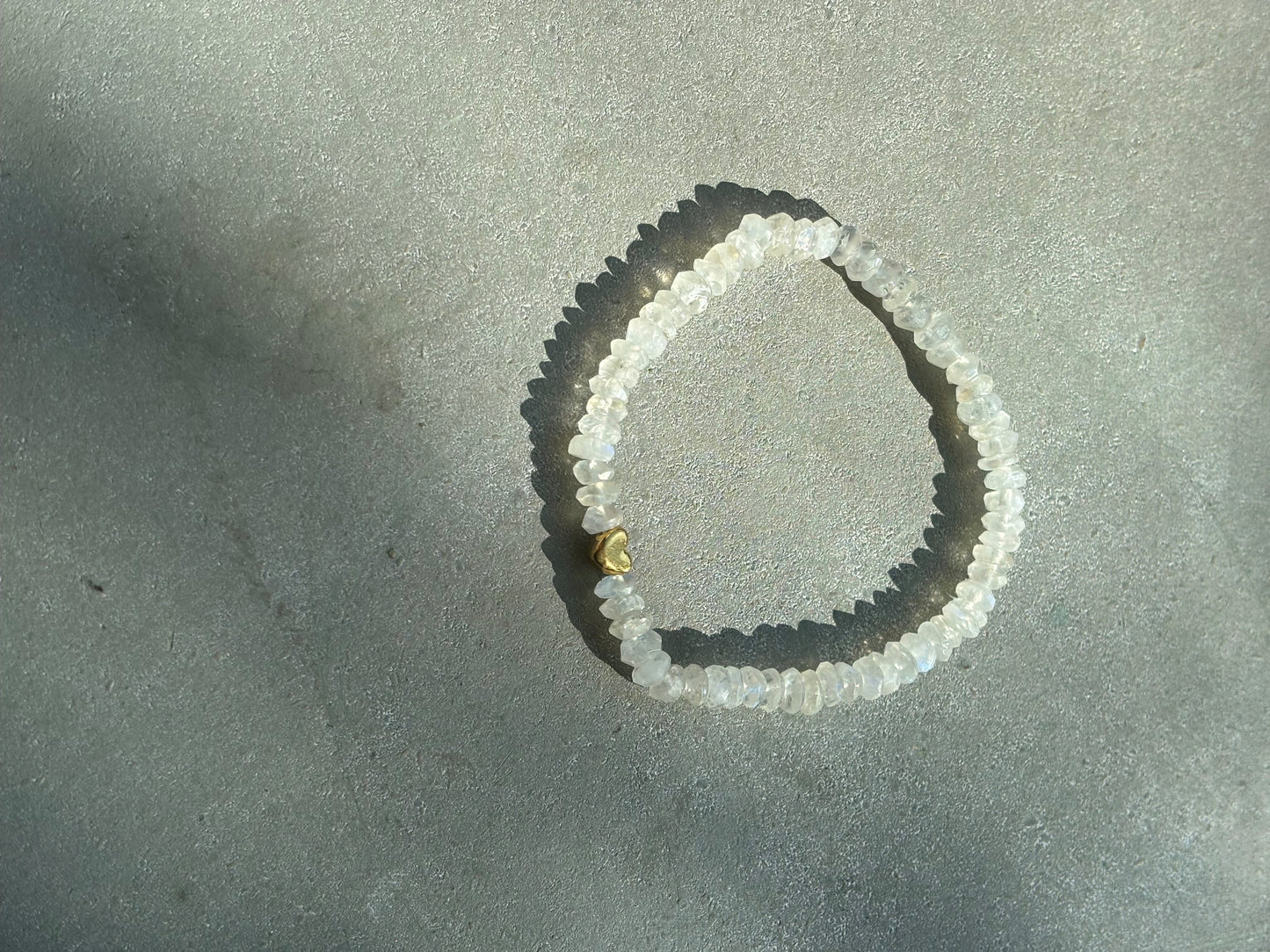 Labradorit weiß Armband "Herz"