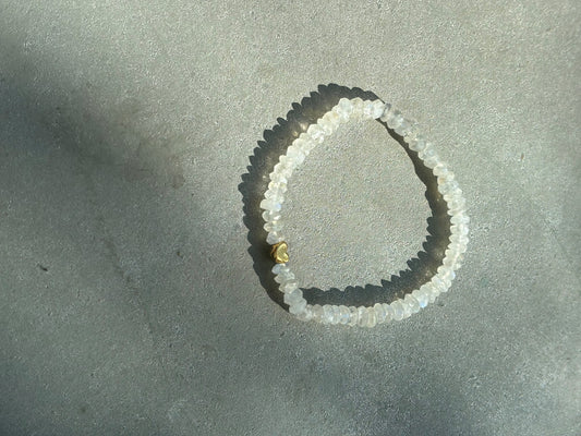 Labradorit weiß Armband "Herz"