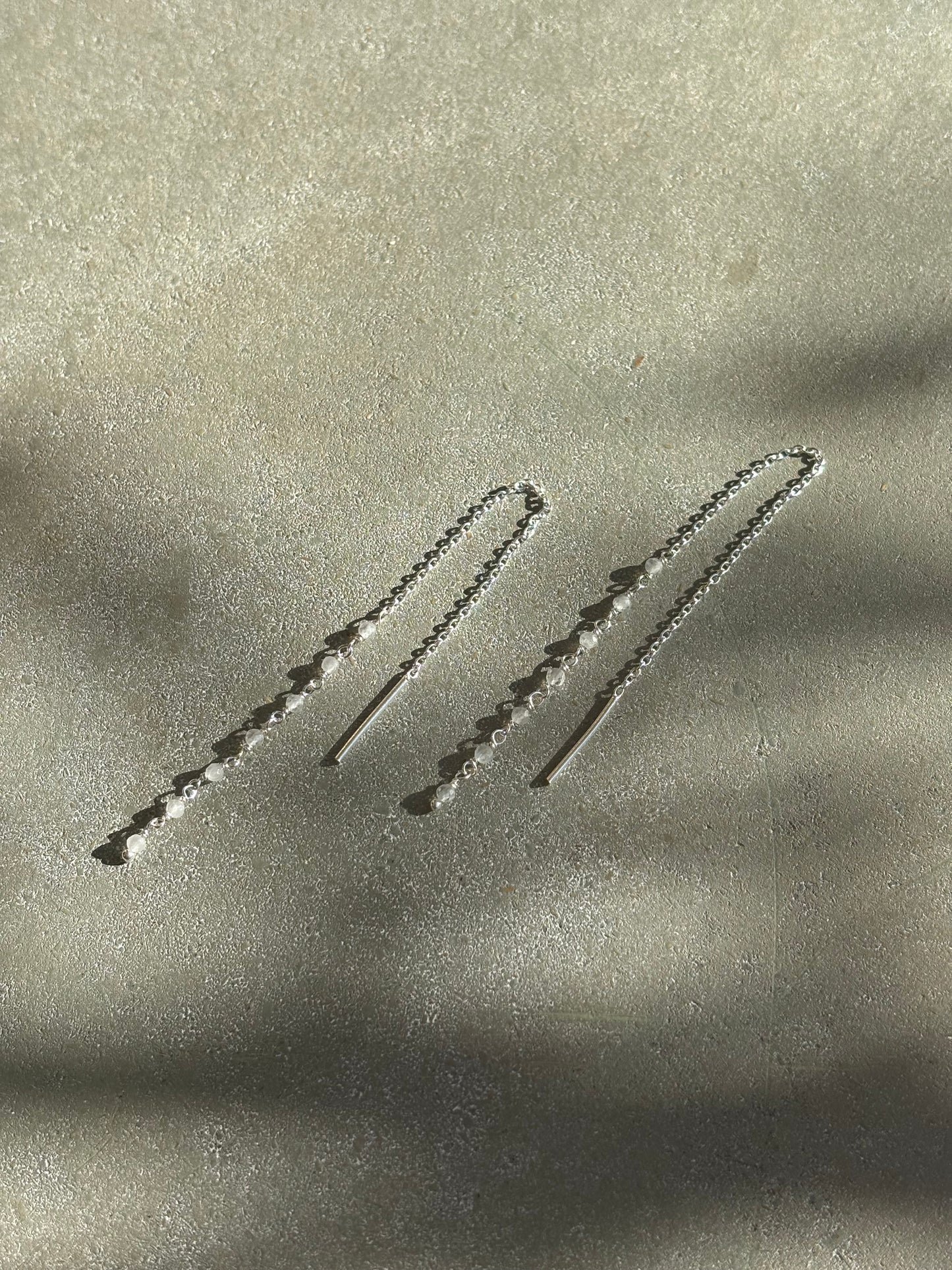 Labradorit weiß Ohrringe Silber