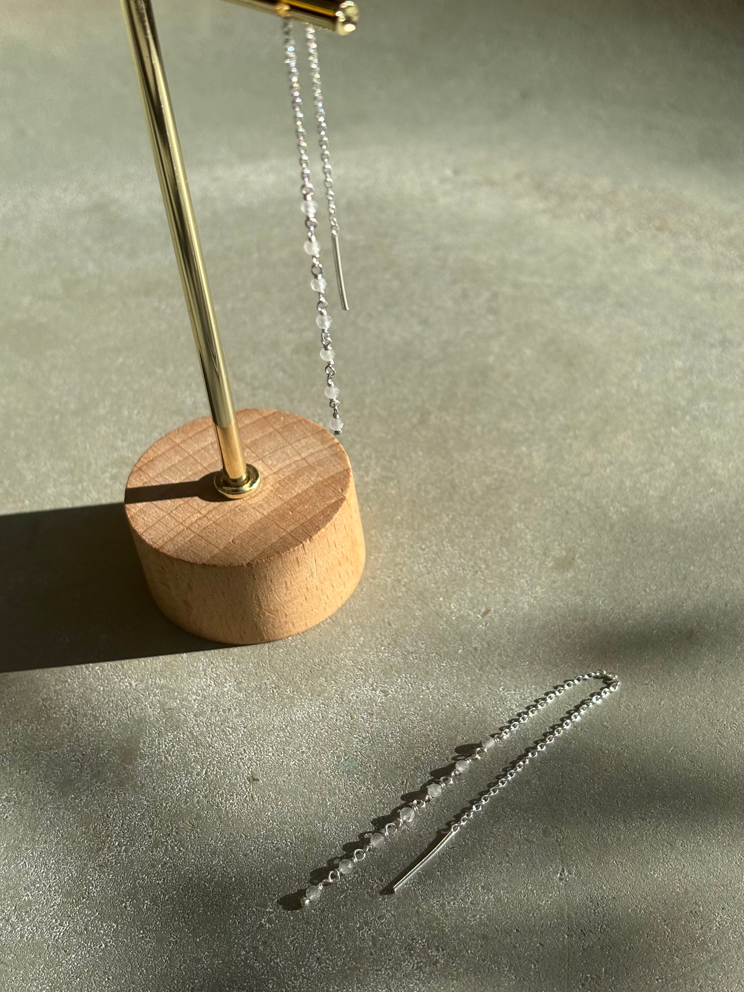 Labradorit weiß Ohrringe Silber