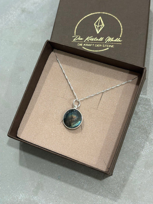 Labradorit Halskette Silber