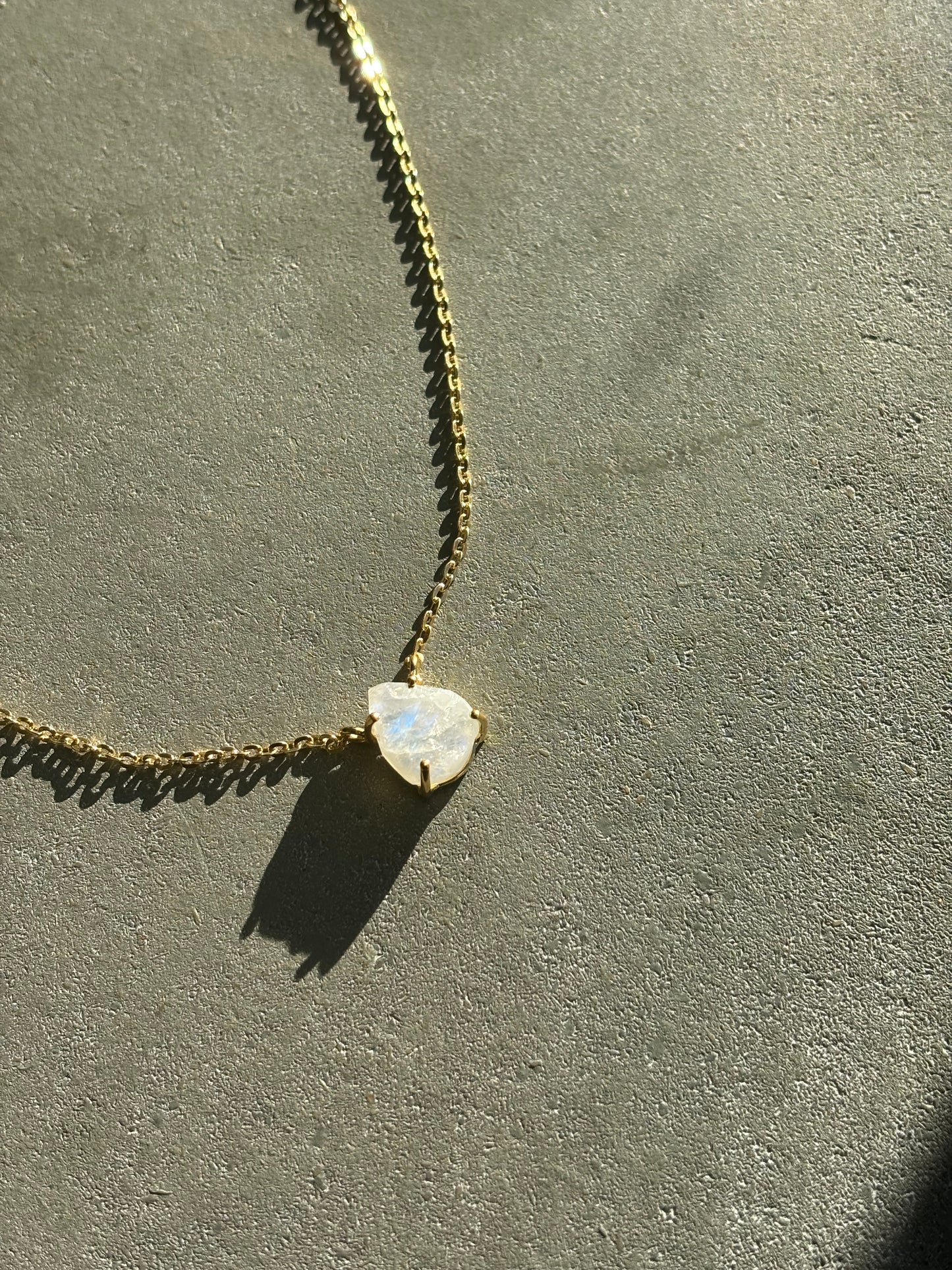 Labradorit weiß Halskette Gold