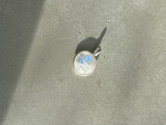 Labradorit weiß Anhänger Silber