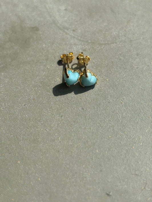 Ohrstecker "Herz" Larimar