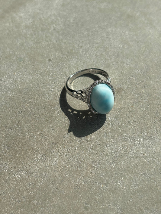 Ring Larimar Silber