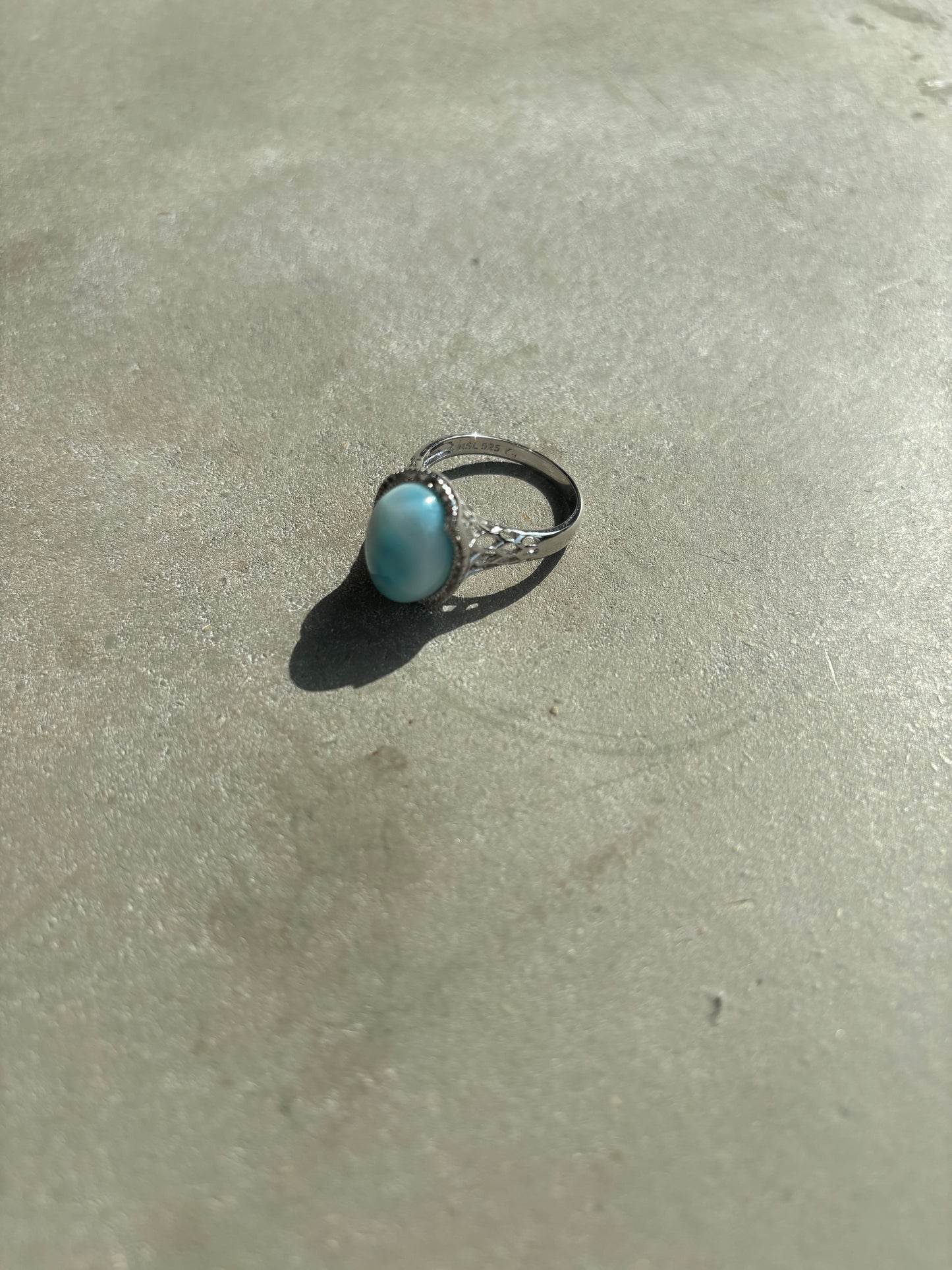 Ring Larimar Silber