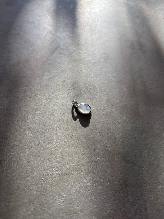 Anhänger Labradorit weiß Silber