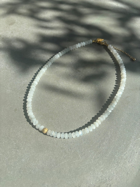 Mondstein Halskette Gold