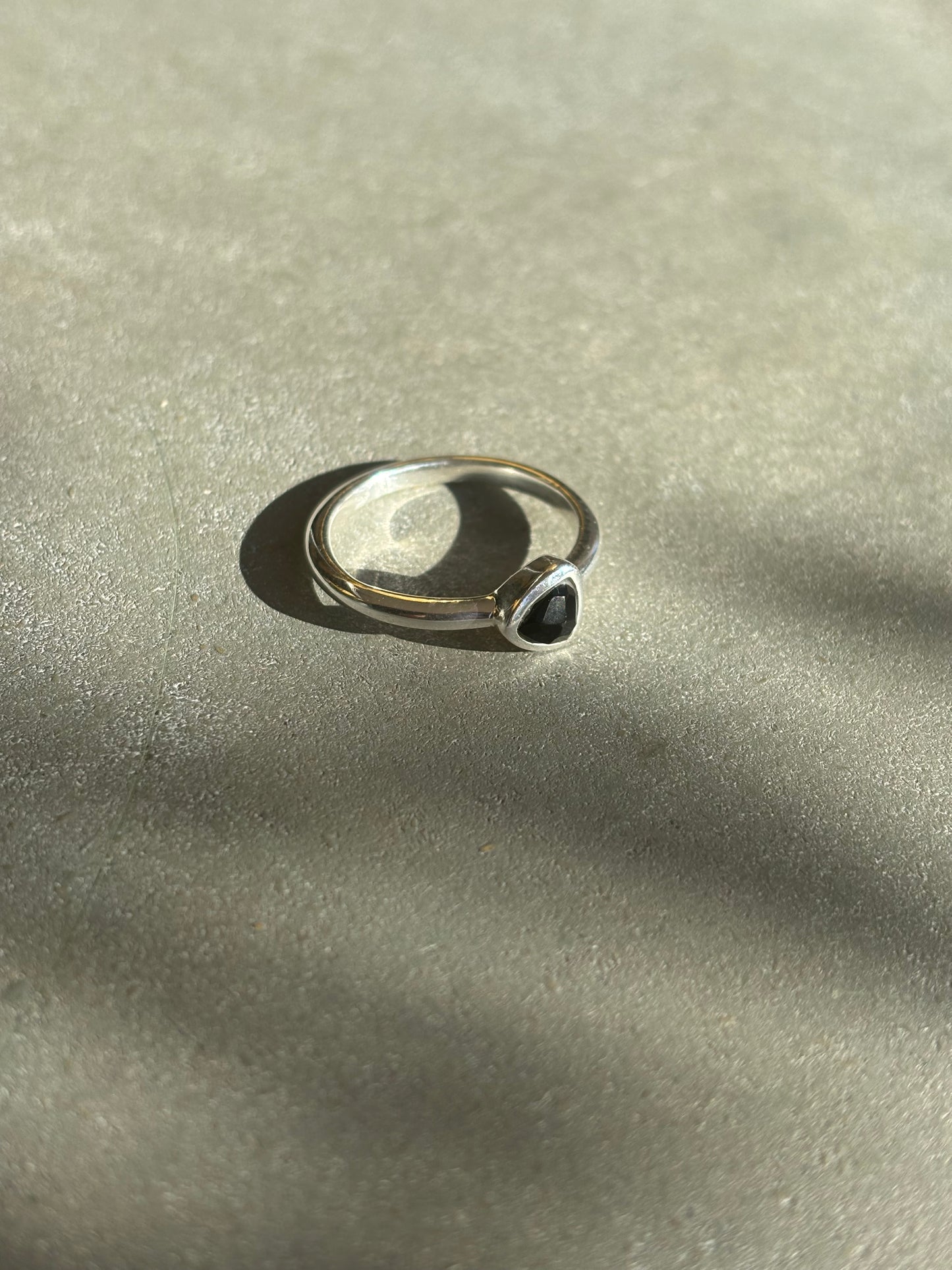 Onyx Ring Silber