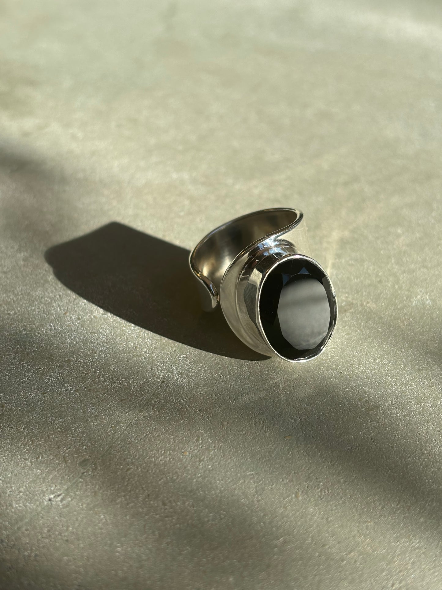 Onyx Ring Silber