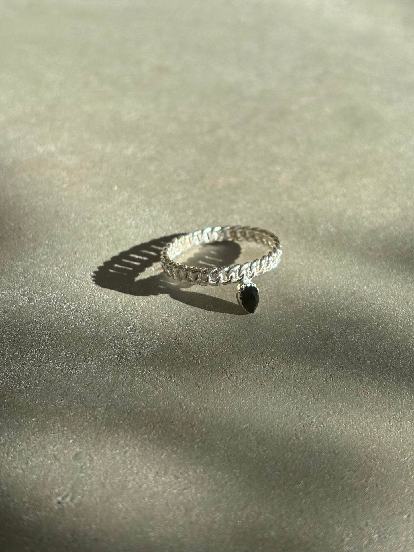 Onyx Ring Silber