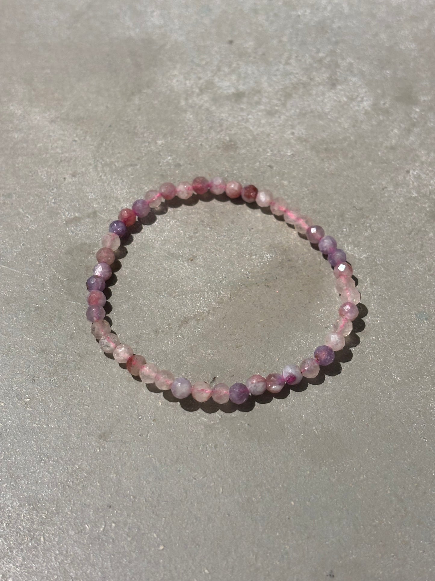 Pink Turmalin Kugelarmband facettiert