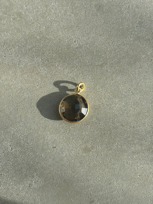 Rauchquarz Anhänger Gold