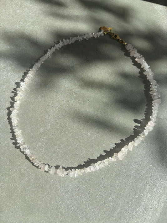 Rosenquarz Halskette