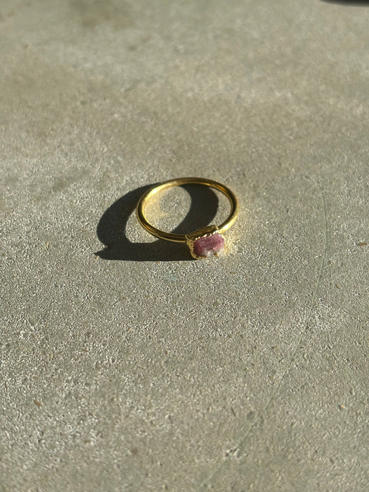 Watermelon Turmalin Ring Gold