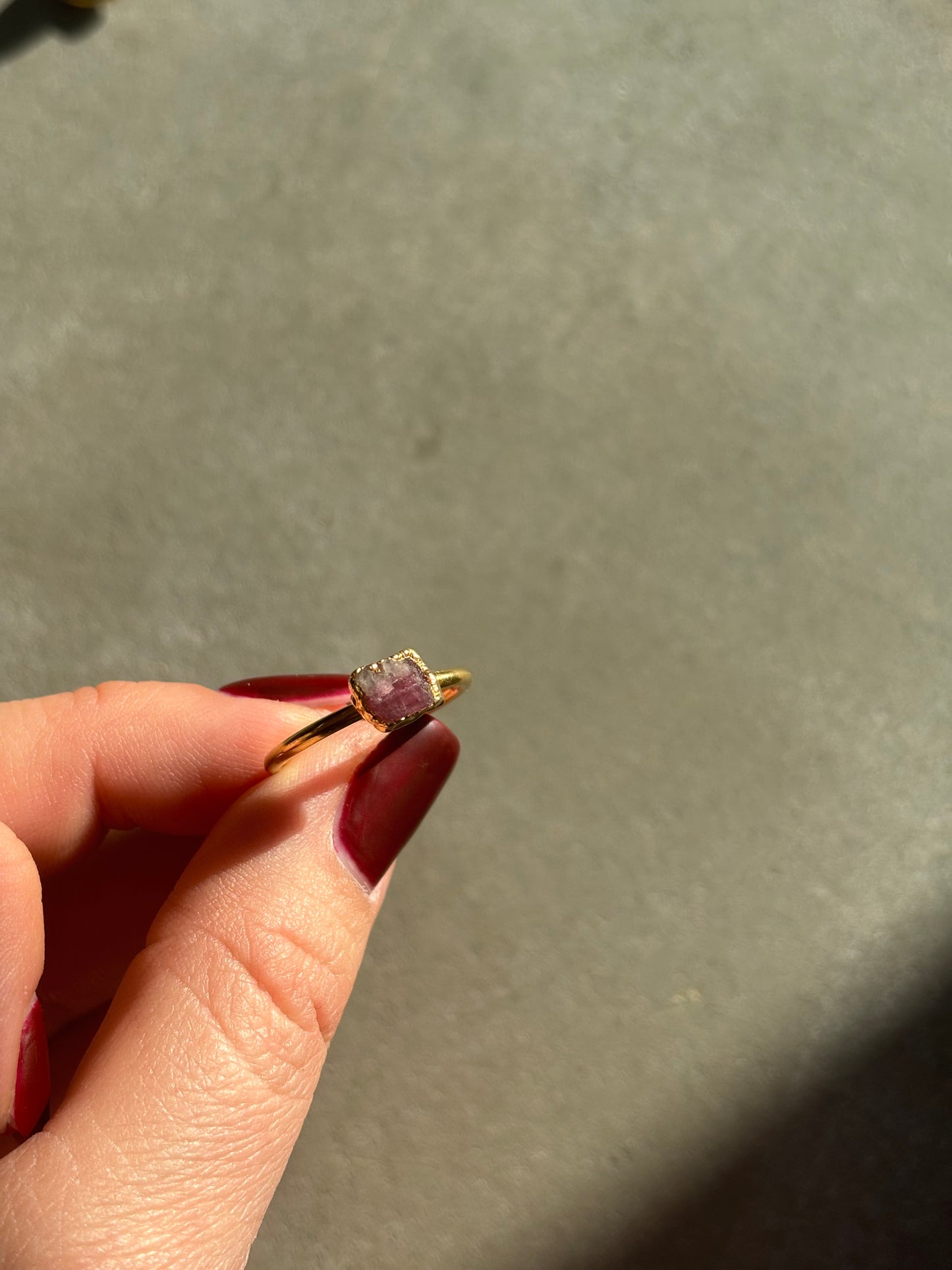 Watermelon Turmalin Ring Gold